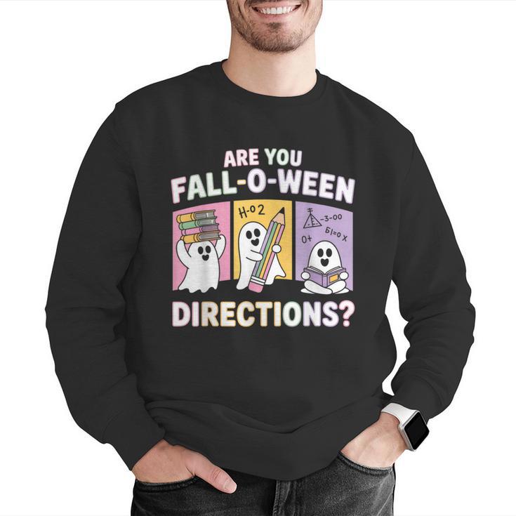 Retro Are You Fall O Ween Directions Teacher Halloween Ghost Men Graphic Sweatshirt, funny gift Retro Are You Fall O Ween Directions Teacher Halloween Ghost Men Graphic Sweatshirt, funny gift