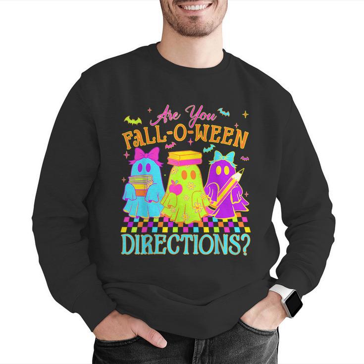 Retro Are You Falloween Direction Teacher Spooky Halloween Men Graphic Sweatshirt, funny gift Retro Are You Falloween Direction Teacher Spooky Halloween Men Graphic Sweatshirt, funny gift