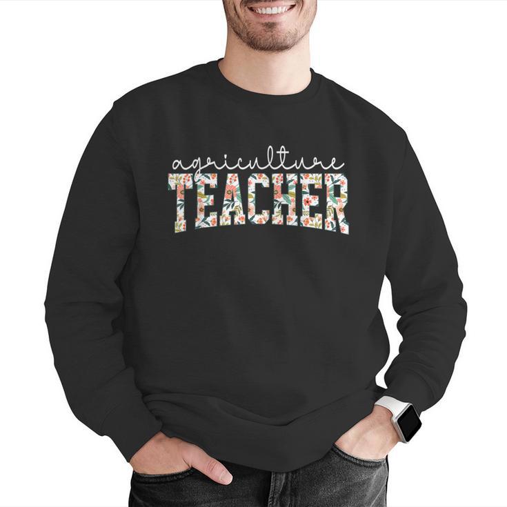 Retro Floral Agriculture Teacher Farmer AG Teacher Team Crew Men Graphic Sweatshirt, funny gift Retro Floral Agriculture Teacher Farmer AG Teacher Team Crew Men Graphic Sweatshirt, funny gift