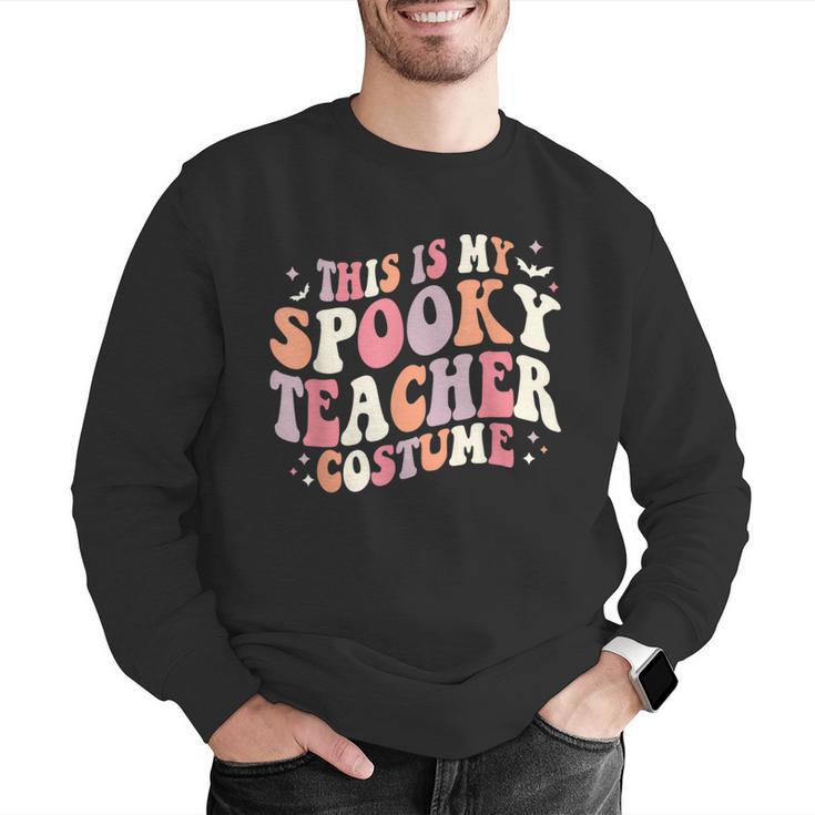 Retro Halloween This Is My Spooky School Teacher Costume Men Graphic Sweatshirt, funny gift Retro Halloween This Is My Spooky School Teacher Costume Men Graphic Sweatshirt, funny gift