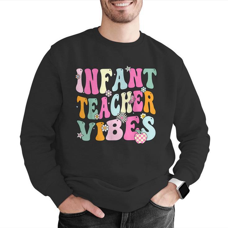 Retro Infant Teacher Vibes Women Daycare Teacher Men Graphic Sweatshirt, funny gift Retro Infant Teacher Vibes Women Daycare Teacher Men Graphic Sweatshirt, funny gift