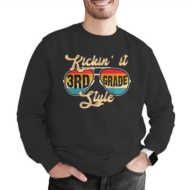 Retro Kickin It 3rd Grade Style Teacher Back To School Men Women Men Graphic Sweatshirt, funny gift Retro Kickin It 3rd Grade Style Teacher Back To School Men Women Men Graphic Sweatshirt, funny gift