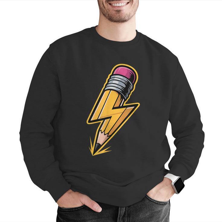 Retro Pencil Pencil Back To School Teacher Student Men Graphic Sweatshirt, funny gift Retro Pencil Pencil Back To School Teacher Student Men Graphic Sweatshirt, funny gift