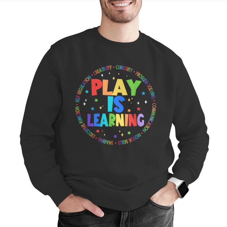 Retro Play Is Learning Teacher Back To School Men Graphic Sweatshirt, funny gift Retro Play Is Learning Teacher Back To School Men Graphic Sweatshirt, funny gift