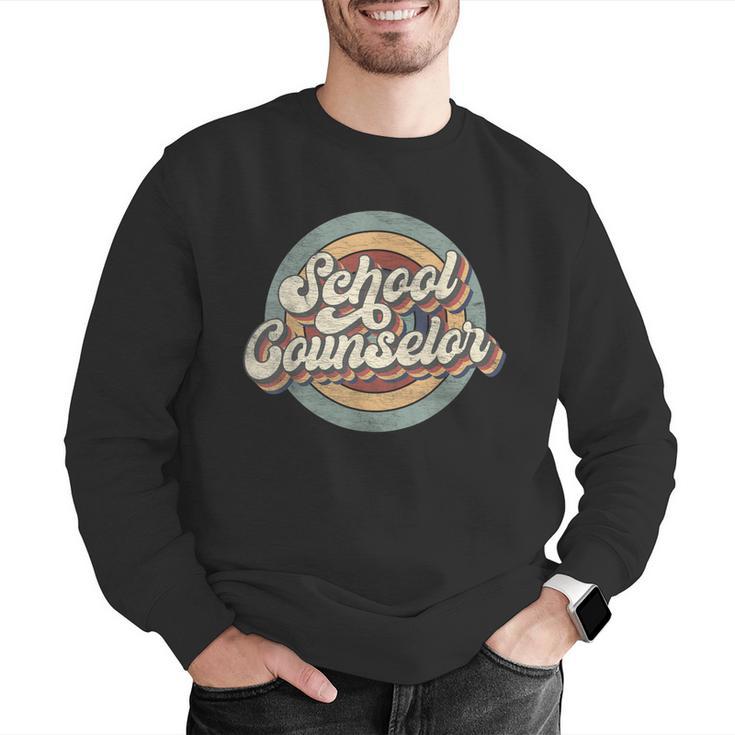 Retro School Counselor Back To School Teacher Squad Crew Men Graphic Sweatshirt, funny gift Retro School Counselor Back To School Teacher Squad Crew Men Graphic Sweatshirt, funny gift