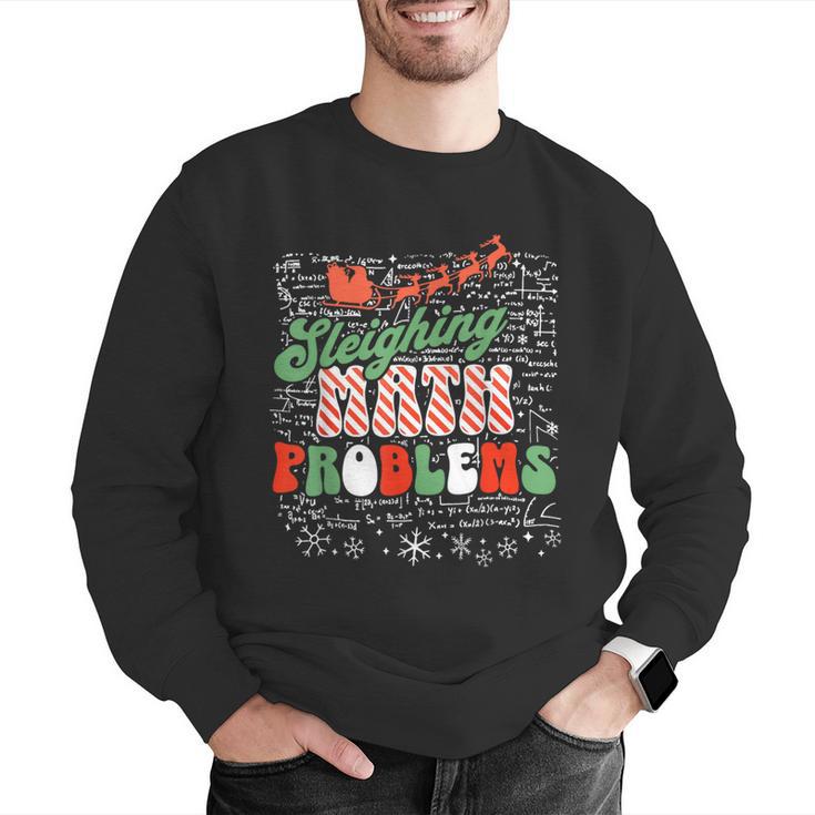Retro Sleighing Math Problems Santa Math Teacher Christmas Men Graphic Sweatshirt, funny gift Retro Sleighing Math Problems Santa Math Teacher Christmas Men Graphic Sweatshirt, funny gift