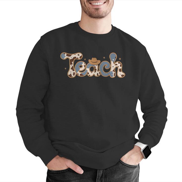 Retro Teacher Western Country Cowboy Cowgirl Back To School Men Graphic Sweatshirt, funny gift Retro Teacher Western Country Cowboy Cowgirl Back To School Men Graphic Sweatshirt, funny gift