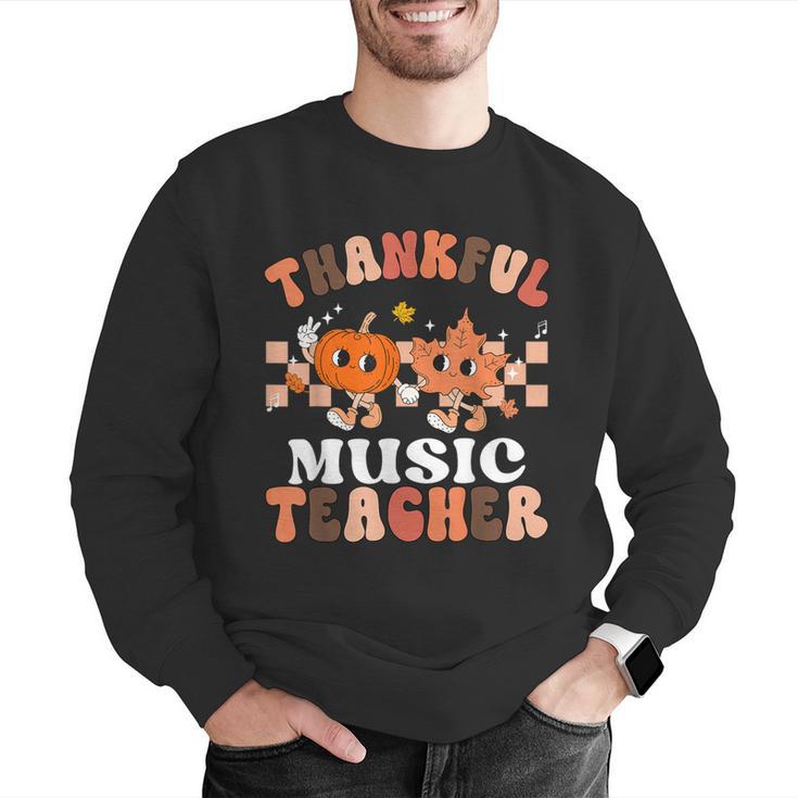 Retro Thankful Music Teacher Pumpkin Fall Thanksgiving Men Graphic Sweatshirt, funny gift Retro Thankful Music Teacher Pumpkin Fall Thanksgiving Men Graphic Sweatshirt, funny gift