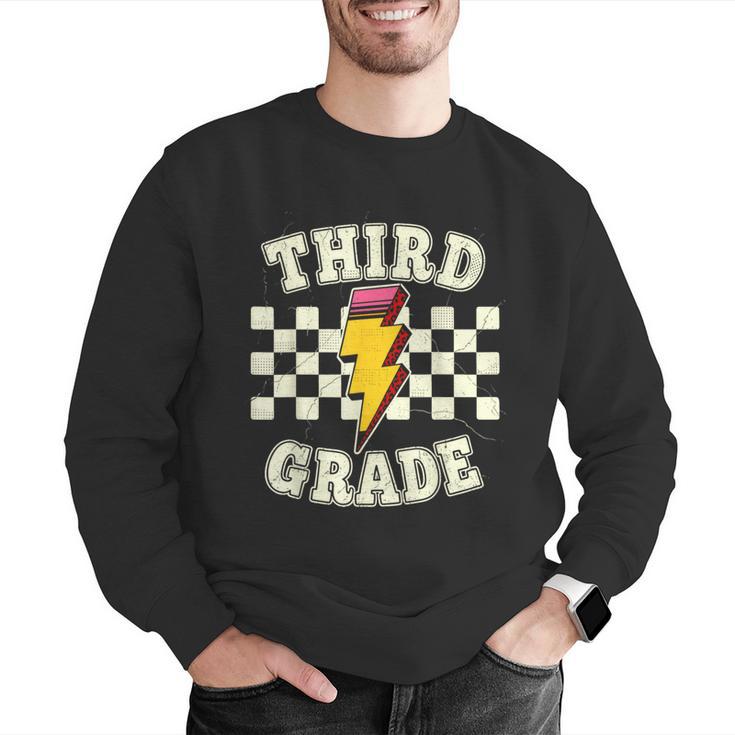 Retro Third Grade Teacher Lightning Bolt Pencil Teacher Kids Men Graphic Sweatshirt, funny gift Retro Third Grade Teacher Lightning Bolt Pencil Teacher Kids Men Graphic Sweatshirt, funny gift