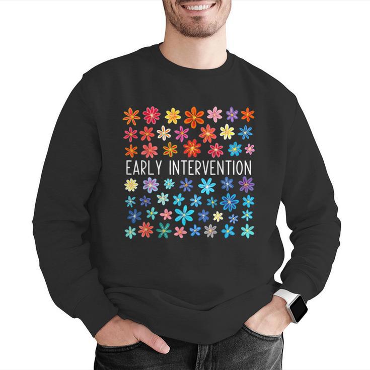 Retro Wildflower Early Intervention Teacher Interventionist Men Graphic Sweatshirt, funny gift Retro Wildflower Early Intervention Teacher Interventionist Men Graphic Sweatshirt, funny gift