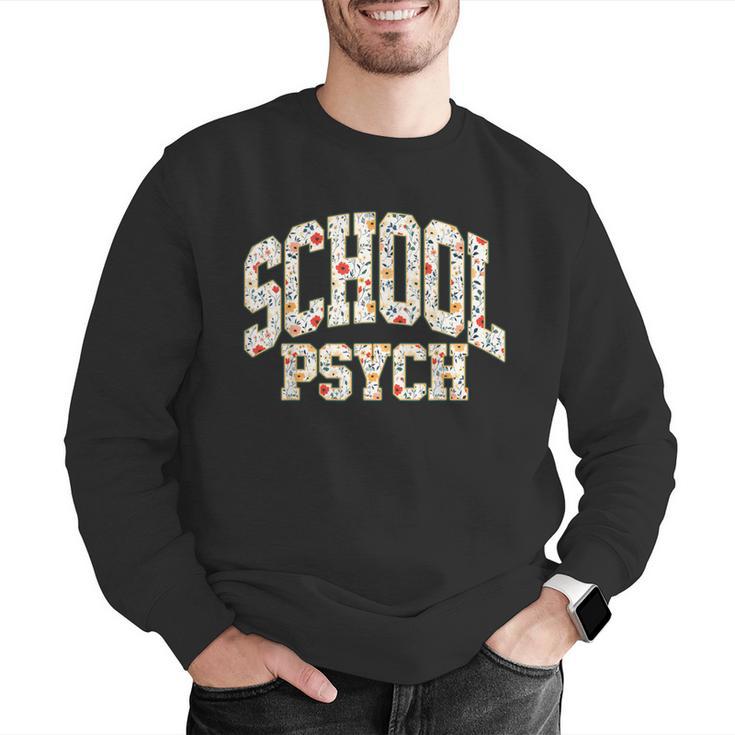 Retro Wildflower School Psych Teacher School Psychologist Men Graphic Sweatshirt, funny gift Retro Wildflower School Psych Teacher School Psychologist Men Graphic Sweatshirt, funny gift