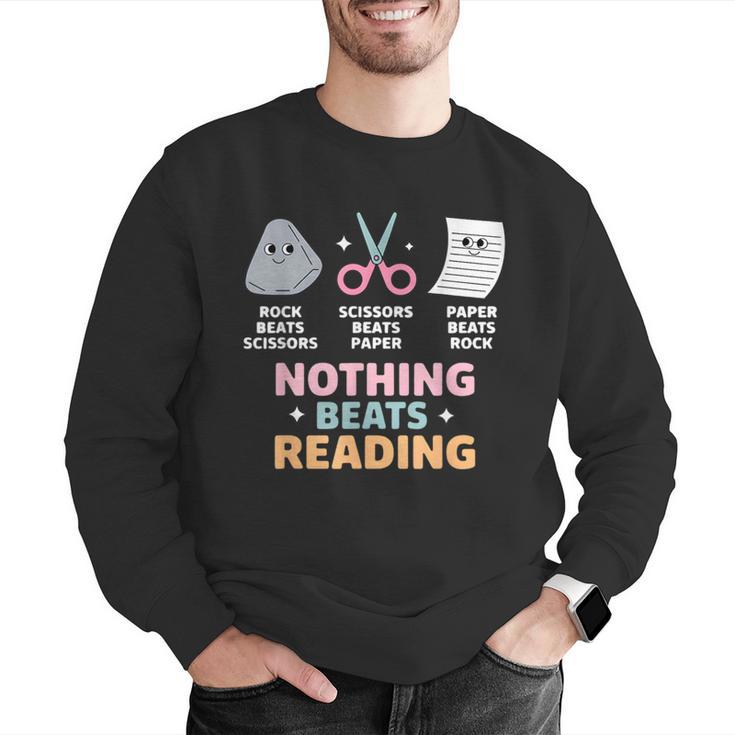 Rock Paper Scissors Teacher Librarian Nothing Beats Reading Men Graphic Sweatshirt, funny gift Rock Paper Scissors Teacher Librarian Nothing Beats Reading Men Graphic Sweatshirt, funny gift