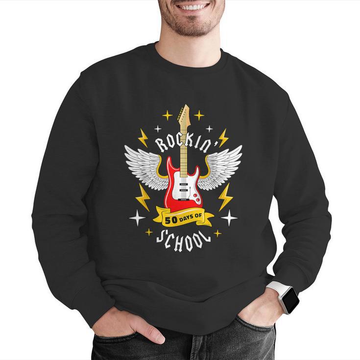Rockin 50 Days Of School 50th Day Of School Teacher Student Men Women Girls Kids Men Graphic Sweatshirt, funny gift Rockin 50 Days Of School 50th Day Of School Teacher Student Men Women Girls Kids Men Graphic Sweatshirt, funny gift