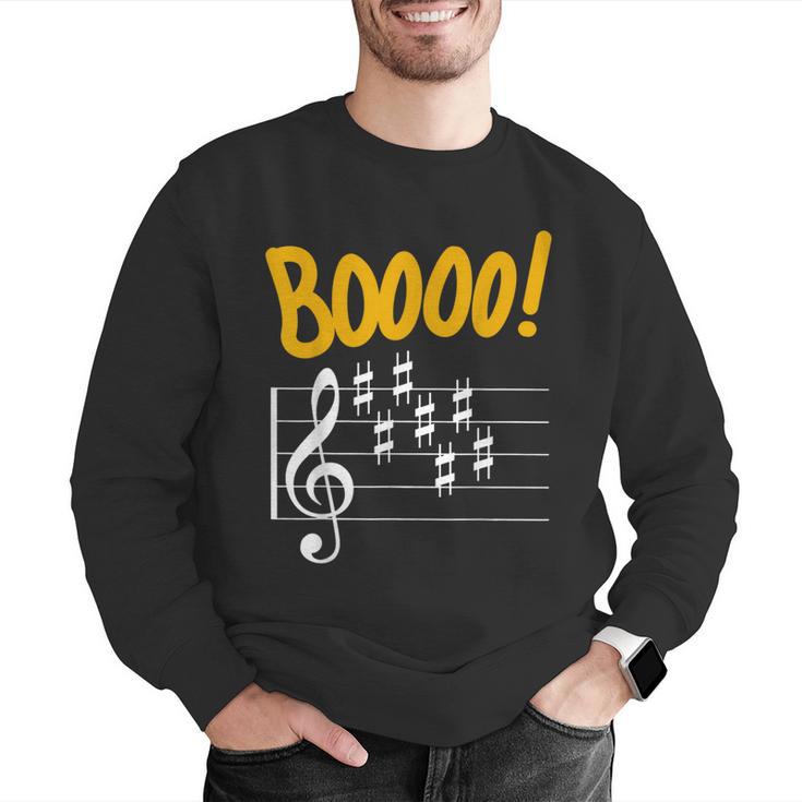 Scary Key Signature Boo Music Halloween Musician Teacher Men Women Men Graphic Sweatshirt, funny gift