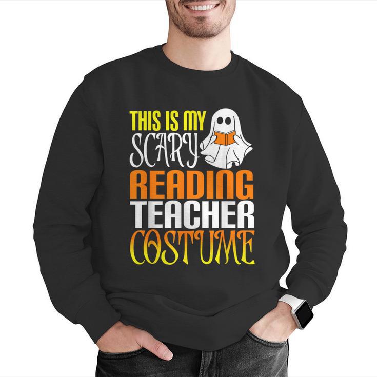 This Is My Scary Reading Teacher Costume Halloween School Men Graphic Sweatshirt, funny gift