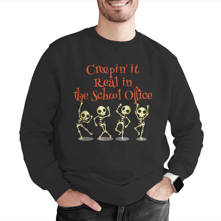 School Office Clerk Creepin' It Real HALLOWEEN Teacher Shirt Men Graphic Sweatshirt, funny gift School Office Clerk Creepin' It Real HALLOWEEN Teacher Shirt Men Graphic Sweatshirt, funny gift