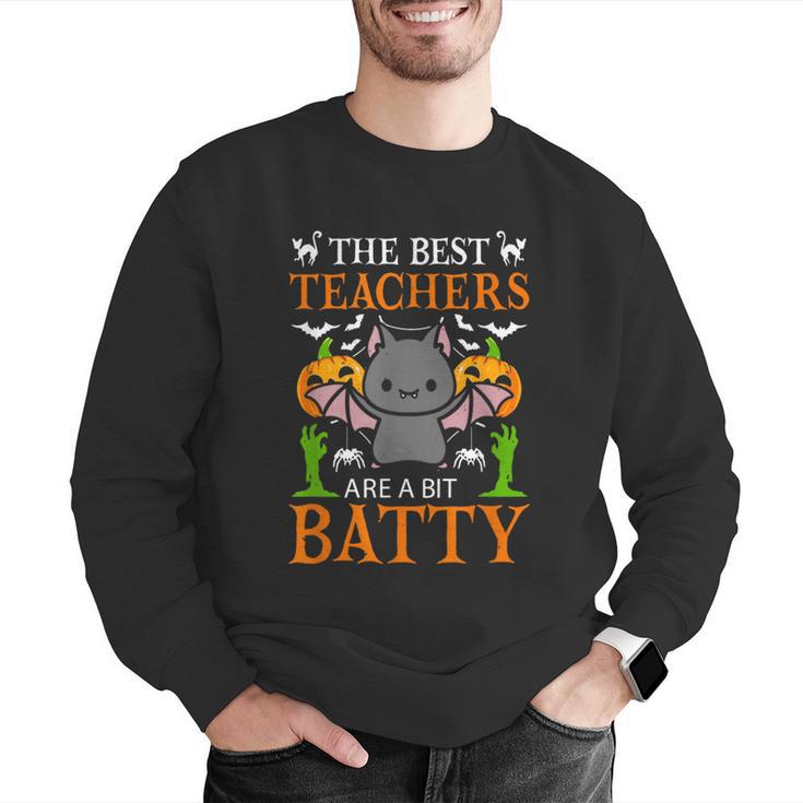School Teacher A Bit Batty Teaching Bat Halloween Costume Men Graphic Sweatshirt, funny gift
