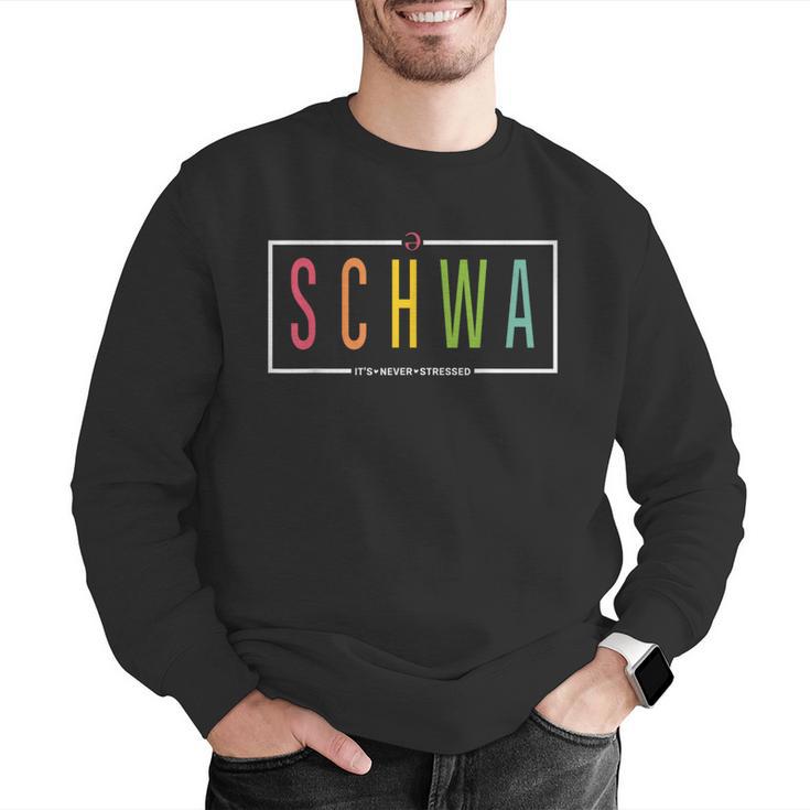 Schwa Teacher Reading Literacy For English Grammar Teachers Men Graphic Sweatshirt, English Teacher Sweatshirts, funny gift Schwa Teacher Reading Literacy For English Grammar Teachers Men Graphic Sweatshirt, English Teacher Sweatshirts, funny gift