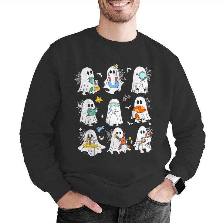 Science Teacher Ghost Laboratory Halloween Teacher Men Graphic Sweatshirt, Science Teacher Sweatshirts, funny gift