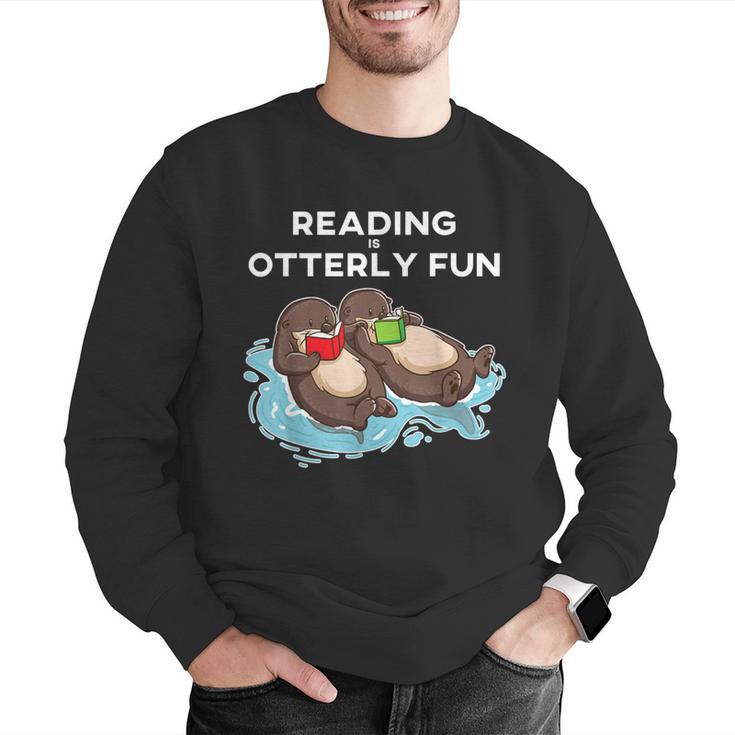 Sea Otter Book Reading Shirt For Bookworm Teachers Men Graphic Sweatshirt, funny gift
