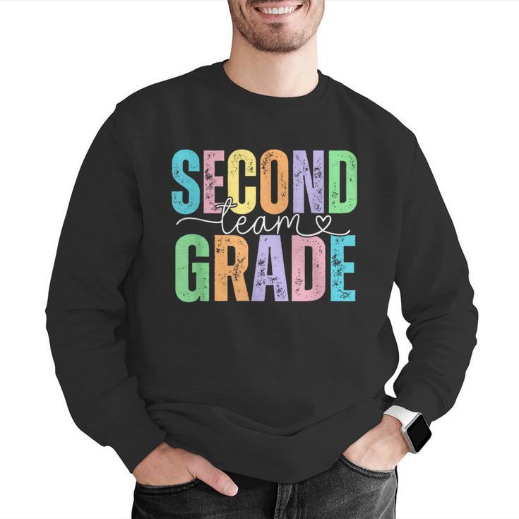 Second Grade Team Heart Teacher Student Back To School Girls Men Graphic Sweatshirt, funny gift