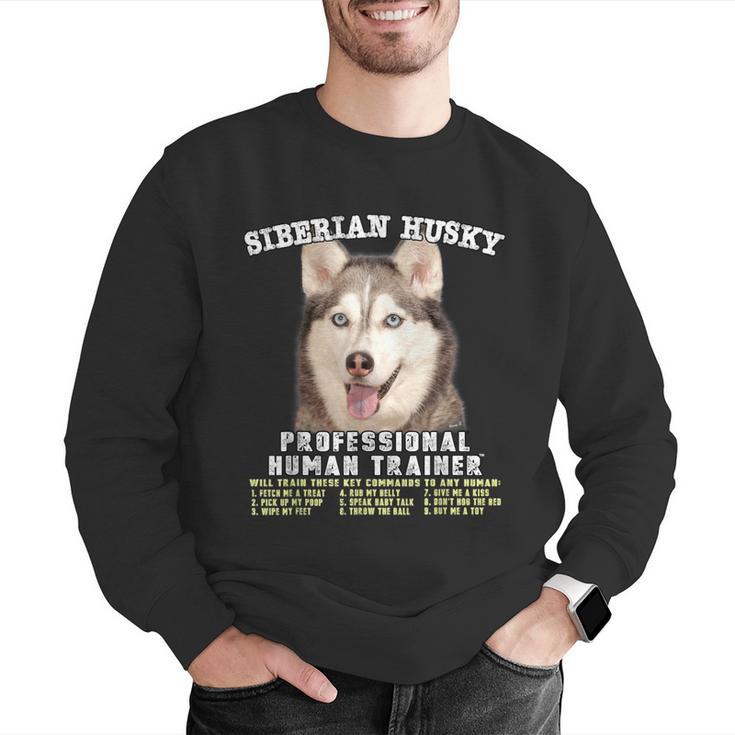 Siberian Husky Professional Human Trainer Men Graphic Sweatshirt, funny gift