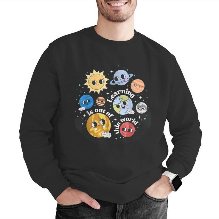Solar System Learning Is Out Of This World Science Teacher Men Graphic Sweatshirt, Science Teacher Sweatshirts, funny gift Solar System Learning Is Out Of This World Science Teacher Men Graphic Sweatshirt, Science Teacher Sweatshirts, funny gift