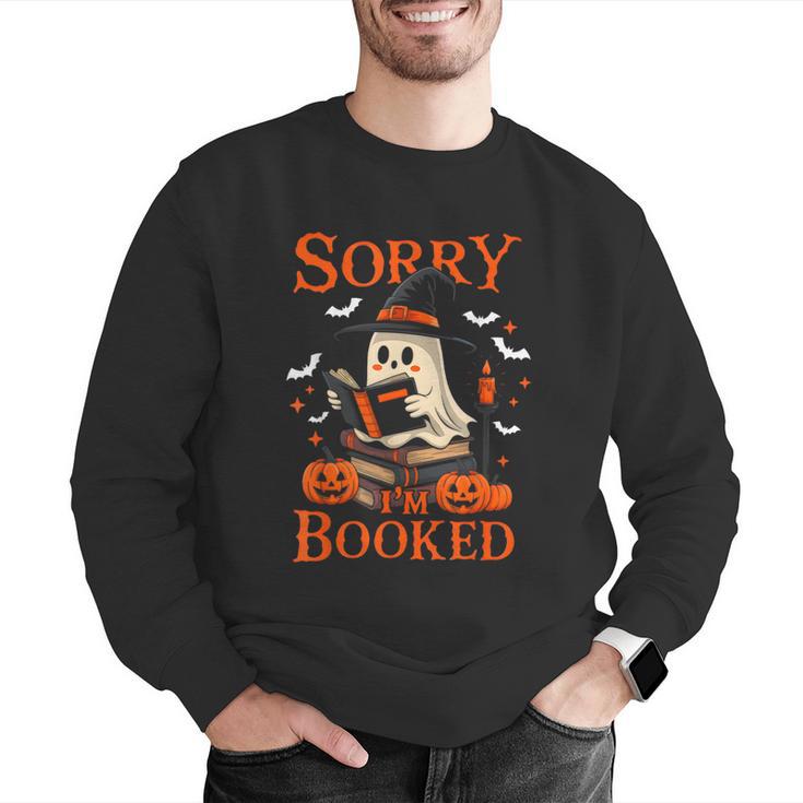 Sorry I'm Booked Ghost Reading Book Lover Teacher Halloween Men Graphic Sweatshirt, funny gift Sorry I'm Booked Ghost Reading Book Lover Teacher Halloween Men Graphic Sweatshirt, funny gift
