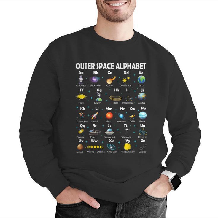Space Alphabet Galaxy Astronaut Planets Student Teacher Men Graphic Sweatshirt, funny gift Space Alphabet Galaxy Astronaut Planets Student Teacher Men Graphic Sweatshirt, funny gift