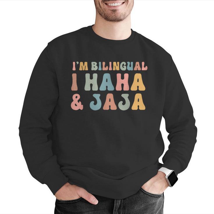 Spanish Teacher Groovy I'm Bilingual I Haha And Jaja Men Graphic Sweatshirt, Groovy Teacher Sweatshirts, funny gift Spanish Teacher Groovy I'm Bilingual I Haha And Jaja Men Graphic Sweatshirt, Groovy Teacher Sweatshirts, funny gift