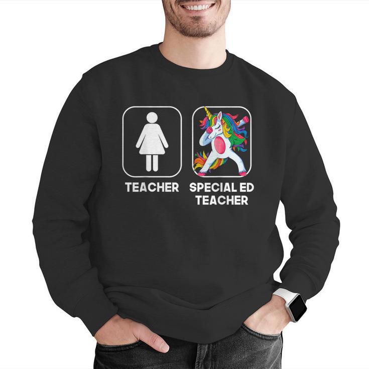 Special Ed Teacher Dabbing Unicorn Teacher Women Men Graphic Sweatshirt, funny gift