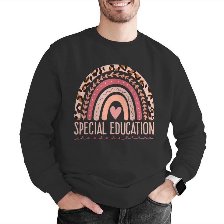 Special Education Shirt Teacher SPED Leopard Boho Rainbow Men Graphic Sweatshirt, funny gift Special Education Shirt Teacher SPED Leopard Boho Rainbow Men Graphic Sweatshirt, funny gift