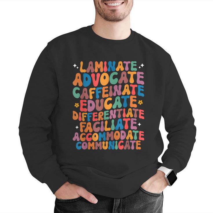Sped Caffeinate Advocate Laminate Educate Teacher Men Women Kids Men Graphic Sweatshirt, funny gift