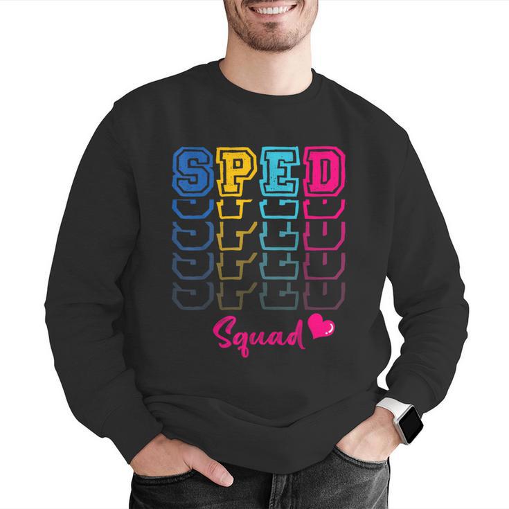 SPED Squad Proud Special Education Para Teacher Colorful Men Graphic Sweatshirt, funny gift SPED Squad Proud Special Education Para Teacher Colorful Men Graphic Sweatshirt, funny gift