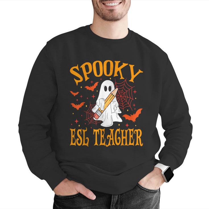 Spooky ESL Teacher Ghost Halloween School Women Men Graphic Sweatshirt, Esl Teacher Sweatshirts, funny gift Spooky ESL Teacher Ghost Halloween School Women Men Graphic Sweatshirt, Esl Teacher Sweatshirts, funny gift