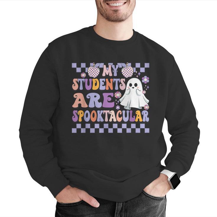 My Students Are Spooktacular Teacher Halloween Vibes Men Graphic Sweatshirt, funny gift My Students Are Spooktacular Teacher Halloween Vibes Men Graphic Sweatshirt, funny gift