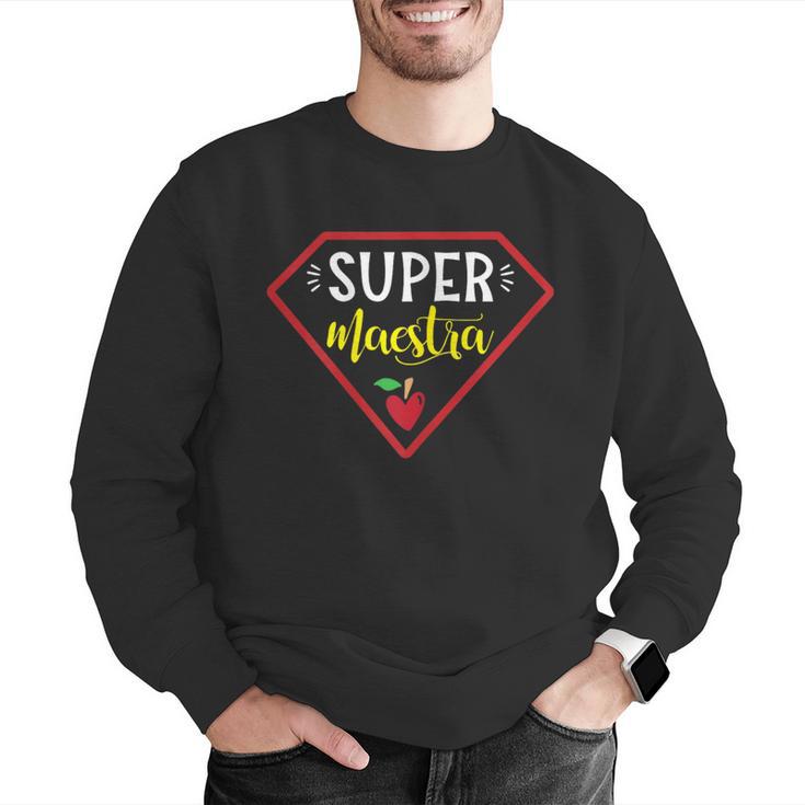 Super Heroe Maestra Espanol Spanish Super Teacher Men Graphic Sweatshirt, Super Teacher Sweatshirts, funny gift