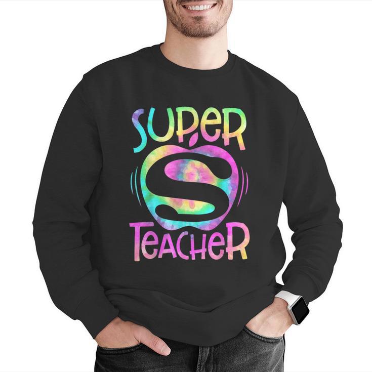 Super Teacher Back To School Apple Tie Dye First Day Men Graphic Sweatshirt, Super Teacher Sweatshirts, funny gift Super Teacher Back To School Apple Tie Dye First Day Men Graphic Sweatshirt, Super Teacher Sweatshirts, funny gift