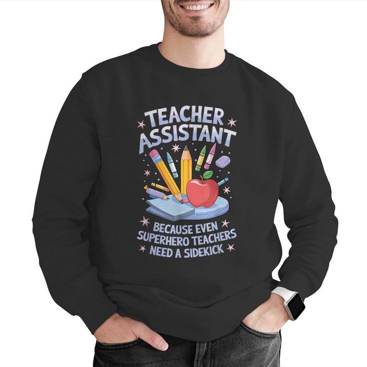 Superhero Sidekick Teaching Teach School Teacher Assistant Men Graphic Sweatshirt, funny gift