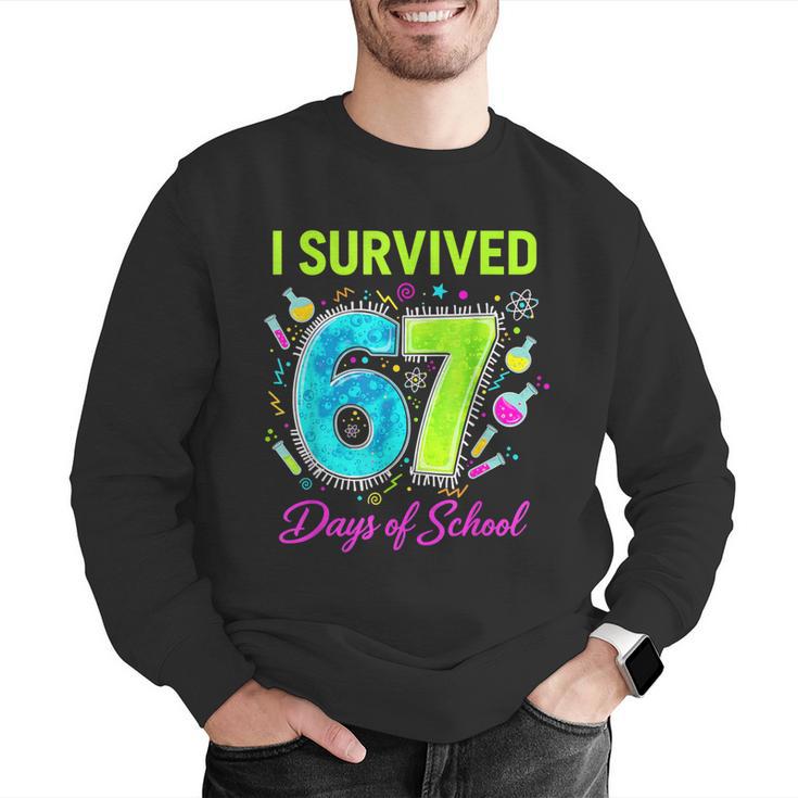 I Survived 67 Days Of School 67 Meme Science Teacher Men Graphic Sweatshirt, Science Teacher Sweatshirts, funny gift I Survived 67 Days Of School 67 Meme Science Teacher Men Graphic Sweatshirt, Science Teacher Sweatshirts, funny gift