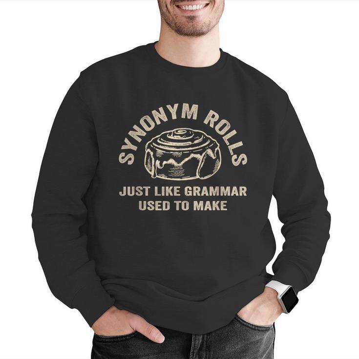 Synonym Rolls Joke Cinnamon Rolls Grammar Pun Teacher Men Graphic Sweatshirt, funny gift
