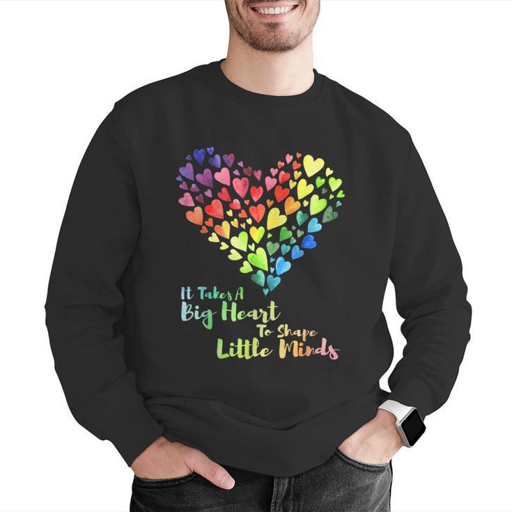 It Takes A Big Heart To Shape Little Minds Teacher Student Men Women Kids Men Graphic Sweatshirt, funny gift