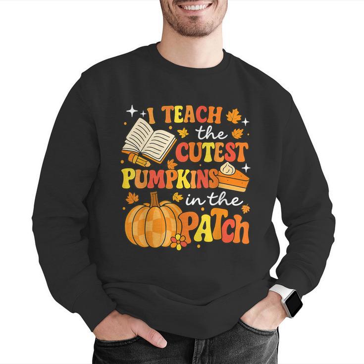 I Teach The Coolest Pumpkins In The Patch Teacher Halloween Men Graphic Sweatshirt, funny gift