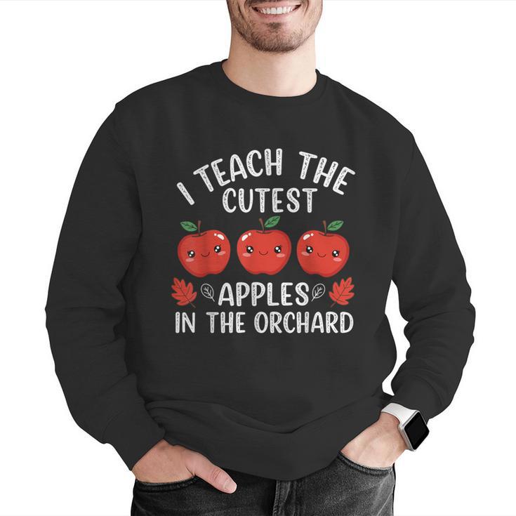 I Teach The Cutest Apples In The Orchard Cute Fall Teacher Men Graphic Sweatshirt, funny gift I Teach The Cutest Apples In The Orchard Cute Fall Teacher Men Graphic Sweatshirt, funny gift