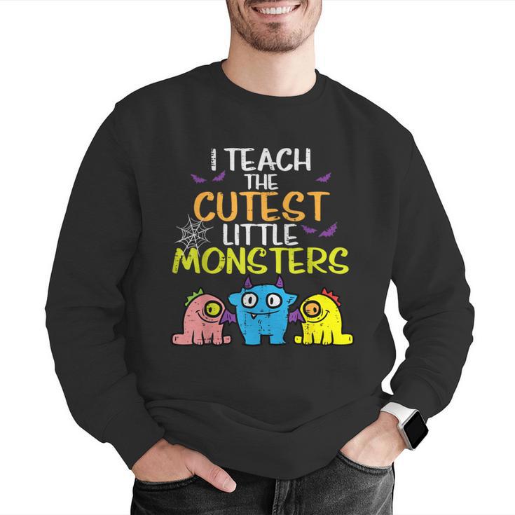 I Teach Cutest Little Monsters Halloween Teacher Men Women Men Graphic Sweatshirt, funny gift