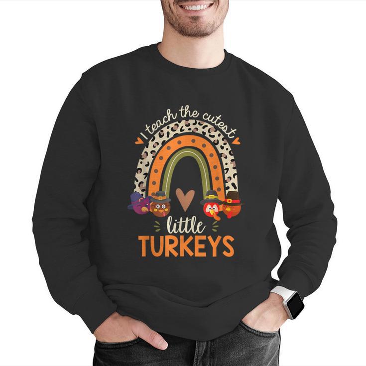 I Teach The Cutest Little Turkeys Thanksgiving Teacher Men Women Girls Kids Men Graphic Sweatshirt, funny gift