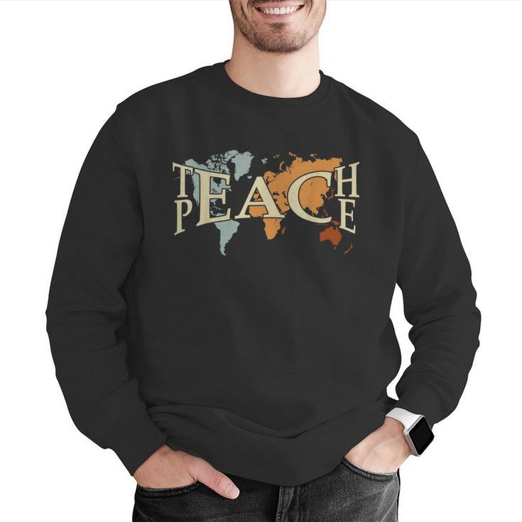 Teach Peace Teacher Teacher Men Graphic Sweatshirt, funny gift Teach Peace Teacher Teacher Men Graphic Sweatshirt, funny gift