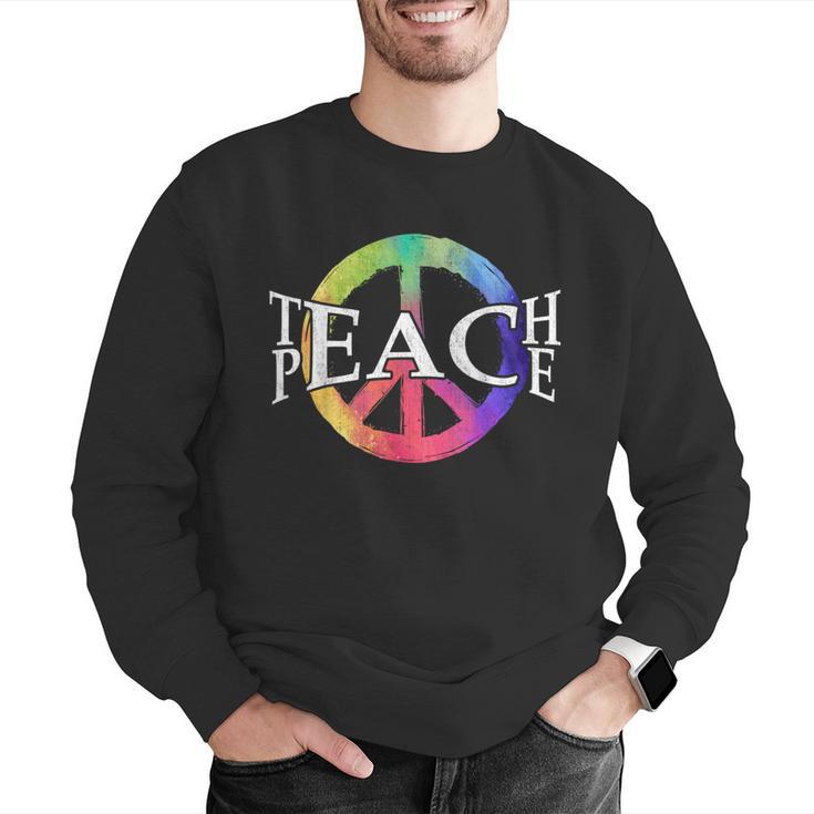 Teach Peace For Teachers And Educators Counselor Men Graphic Sweatshirt, funny gift Teach Peace For Teachers And Educators Counselor Men Graphic Sweatshirt, funny gift