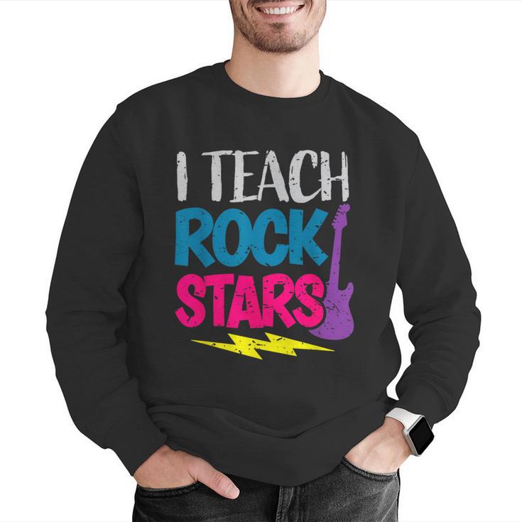 I Teach Rockstars Tee Orchestra Music Teacher Back To School Men Graphic Sweatshirt, funny gift