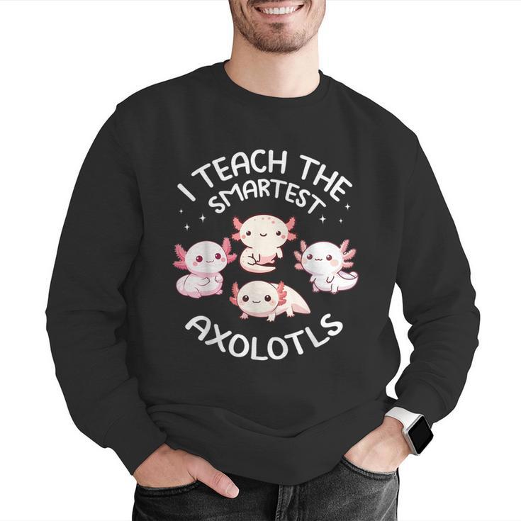 I Teach The Smartest Axolotls Cute Teacher Axolotl Men Graphic Sweatshirt, funny gift I Teach The Smartest Axolotls Cute Teacher Axolotl Men Graphic Sweatshirt, funny gift